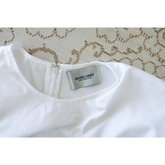 Rachel Comey White Cotton Poplin Long Sleeve Blouse Top size 2 - Picture 4 of 5